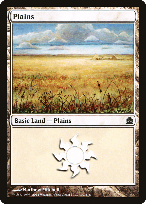 Plains (CMD-302) [Commander 2011] MTG Single Wizards of the Coast