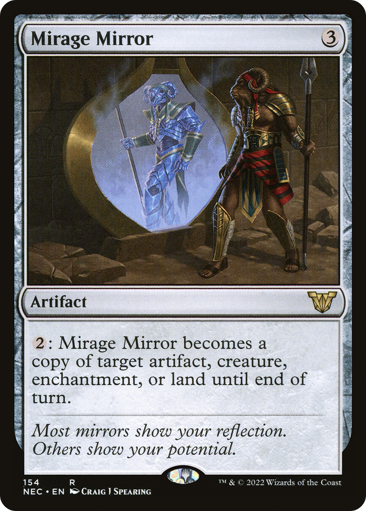 Mirage Mirror (NEC-154) [Neon Dynasty Commander] MTG Single Wizards of the Coast