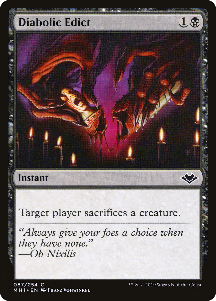 Diabolic Edict (MH1-087) [Modern Horizons] MTG Single Wizards of the Coast