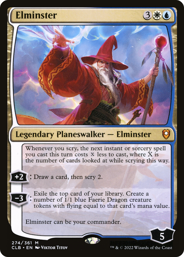 Elminster (CLB-274) [Commander Legends: Battle for Baldur's Gate] Foil MTG Single Wizards of the Coast