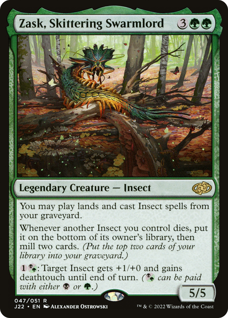 Zask, Skittering Swarmlord (J22-047) [Jumpstart 2022] MTG Single Wizards of the Coast