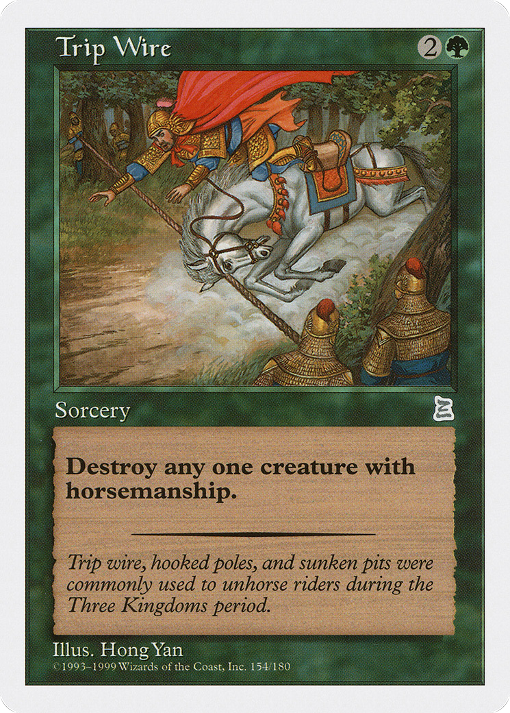 Trip Wire (PTK-156) [Oldschool] Portal Three Kingdoms MTG Single Wizards of the Coast