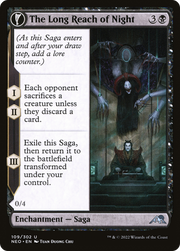 The Long Reach of Night // Animus of Night's Reach (NEO-109) [Kamigawa: Neon Dynasty] Foil MTG Single Wizards of the Coast