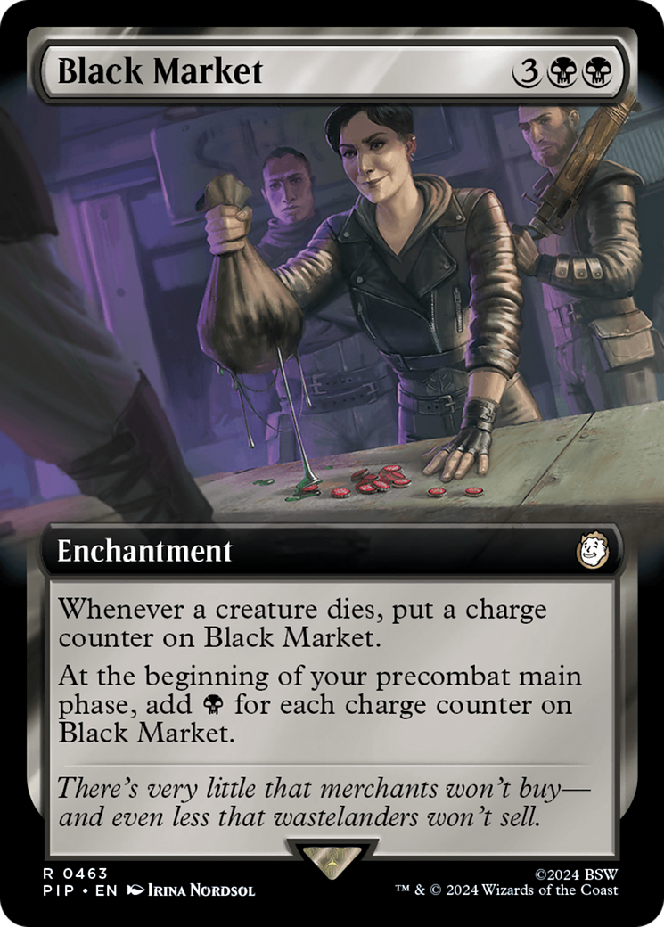 Black Market (PIP-463) [Fallout] (Extended Art) Foil MTG Single Wizards of the Coast