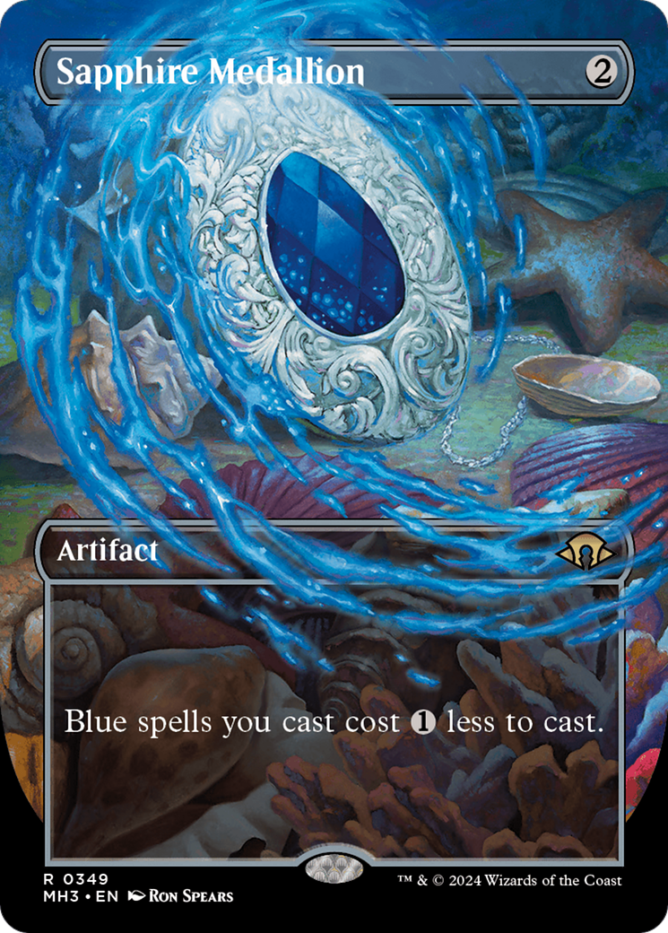 Sapphire Medallion (MH3-349) [Modern Horizons 3] (Borderless) Foil MTG Single Modern Horizons 3