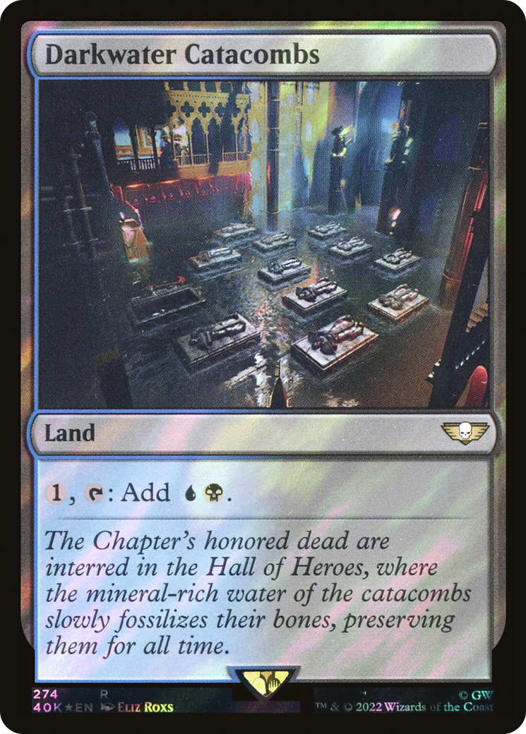 Darkwater Catacombs (Surge Foil) (40K-274) [Warhammer 40,000 Commander] Foil MTG Single Wizards of the Coast