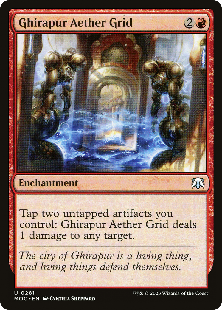 Ghirapur Aether Grid (MOC-281) [March of the Machine Commander] MTG Single Wizards of the Coast