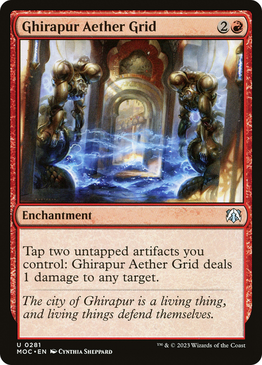 Ghirapur Aether Grid (MOC-281) [March of the Machine Commander] MTG Single Wizards of the Coast