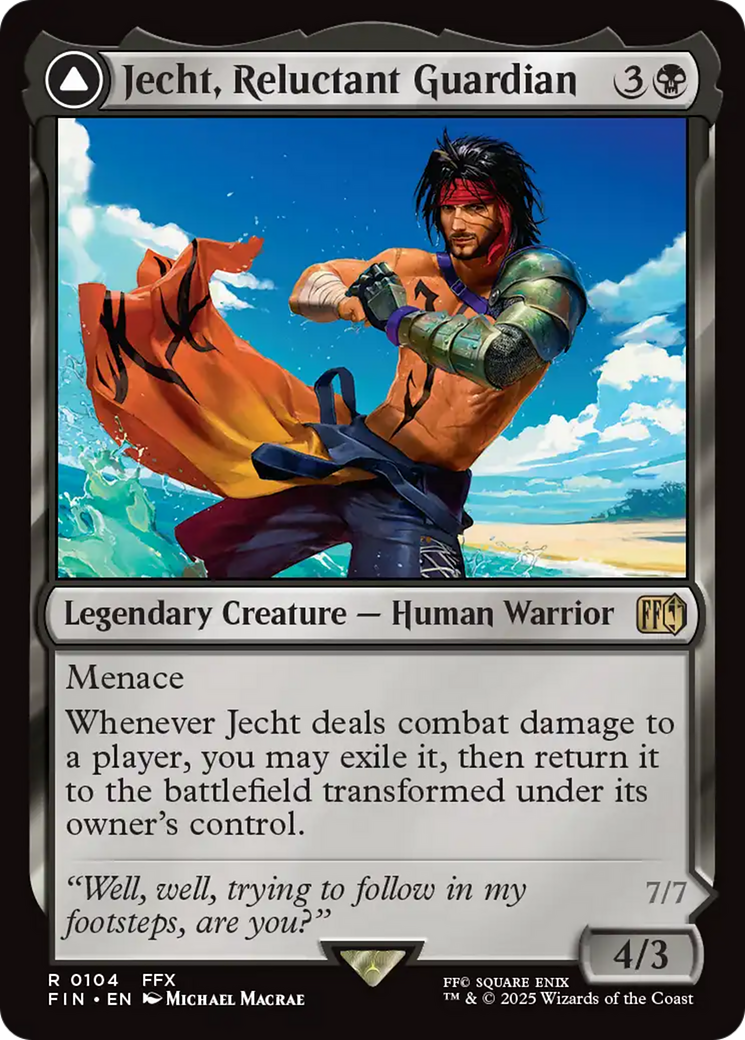 Jecht, Reluctant Guardian // Braska's Final Aeon (FIN-104) [FINAL FANTASY] (enchantment) Foil MTG Single Wizards of the Coast