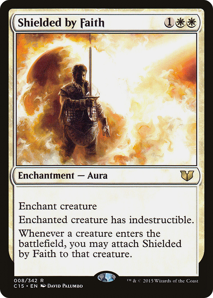 Shielded by Faith (C15-008) [Commander 2015] MTG Single Wizards of the Coast