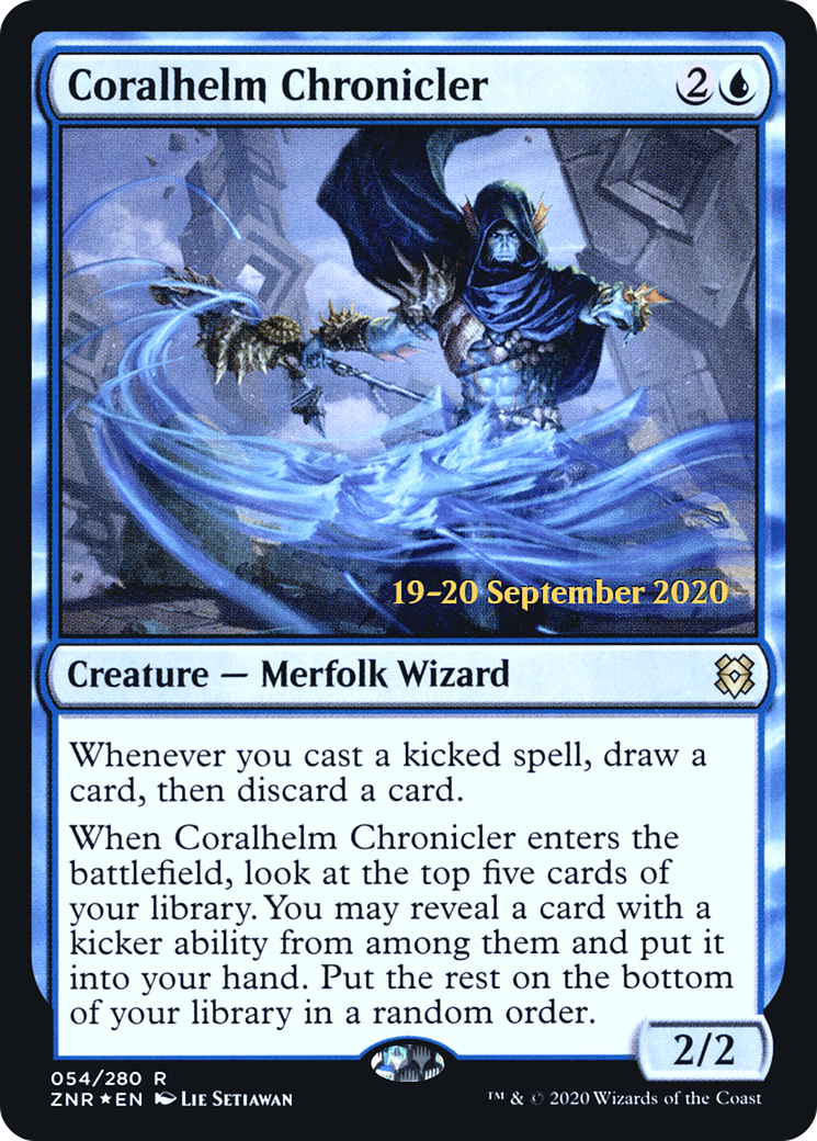 Coralhelm Chronicler (PRE-054) [Zendikar Rising Promos] Foil MTG Single Wizards of the Coast
