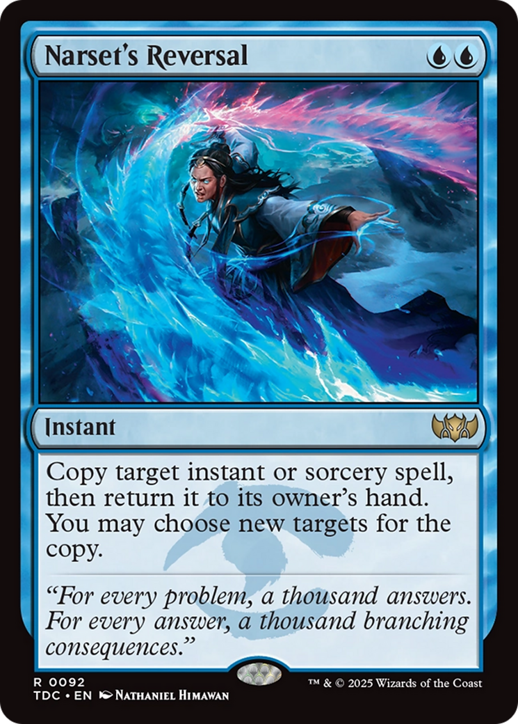 Narset's Reversal (TDC-092) [Commander: Tarkir: Dragonstorm] MTG Single Wizards of the Coast