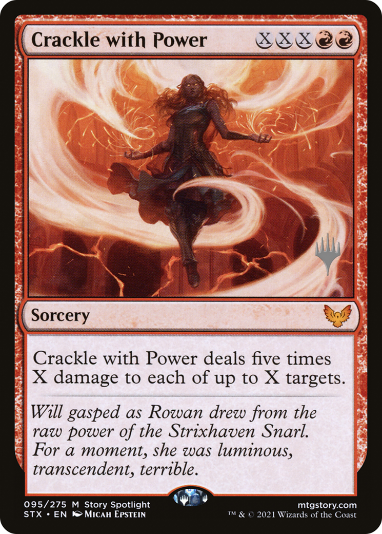 Crackle with Power (PPSTX-095) [Strixhaven: School of Mages Promos] MTG Single Wizards of the Coast