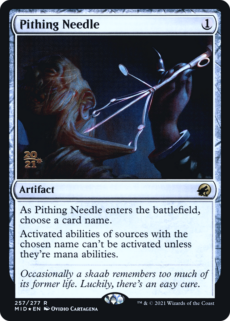 Pithing Needle (PRE-257) [Innistrad: Midnight Hunt Promos] Foil MTG Single Wizards of the Coast