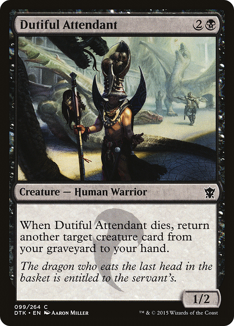 Dutiful Attendant (DTK-099) [Dragons of Tarkir] Foil MTG Single Wizards of the Coast