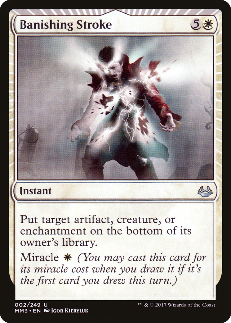 Banishing Stroke (MM3-002) [Modern Masters 2017] Foil MTG Single Wizards of the Coast