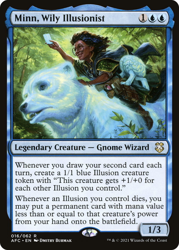 Minn, Wily Illusionist (AFC-016) [Forgotten Realms Commander] MTG Single Wizards of the Coast