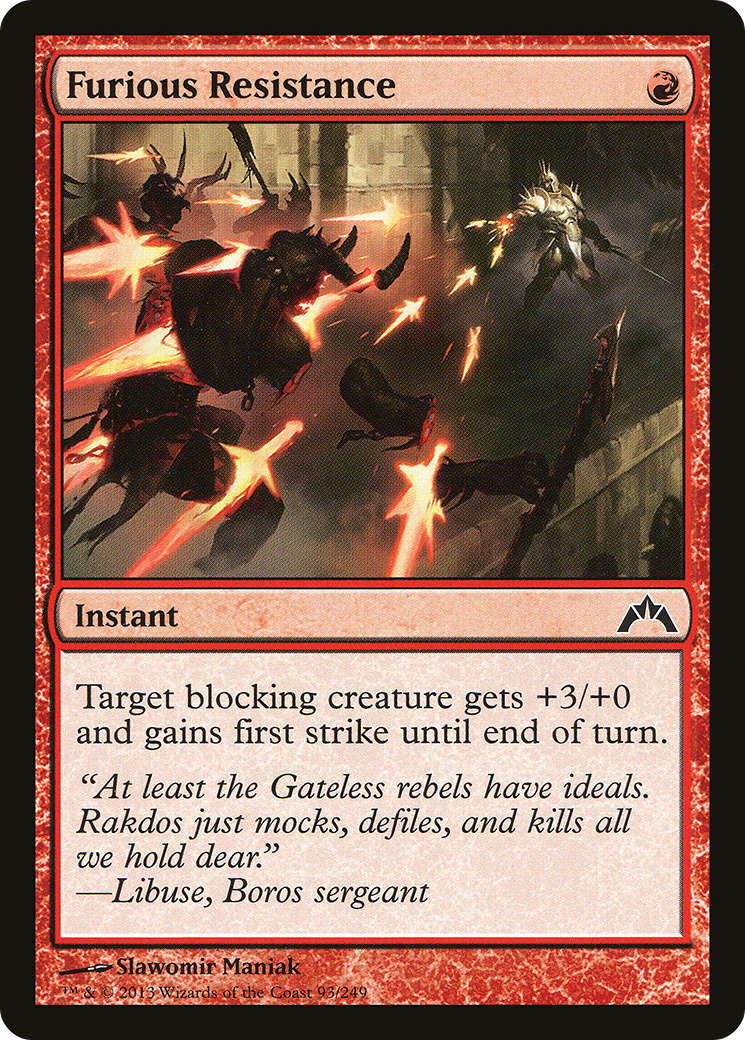 Furious Resistance (GTC-093) [Gatecrash] Foil MTG Single Wizards of the Coast