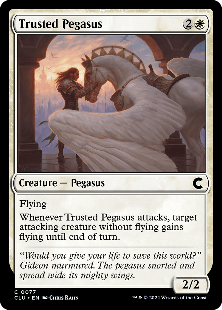 Trusted Pegasus (CLU-077) [Ravnica: Clue Edition] MTG Single Wizards of the Coast