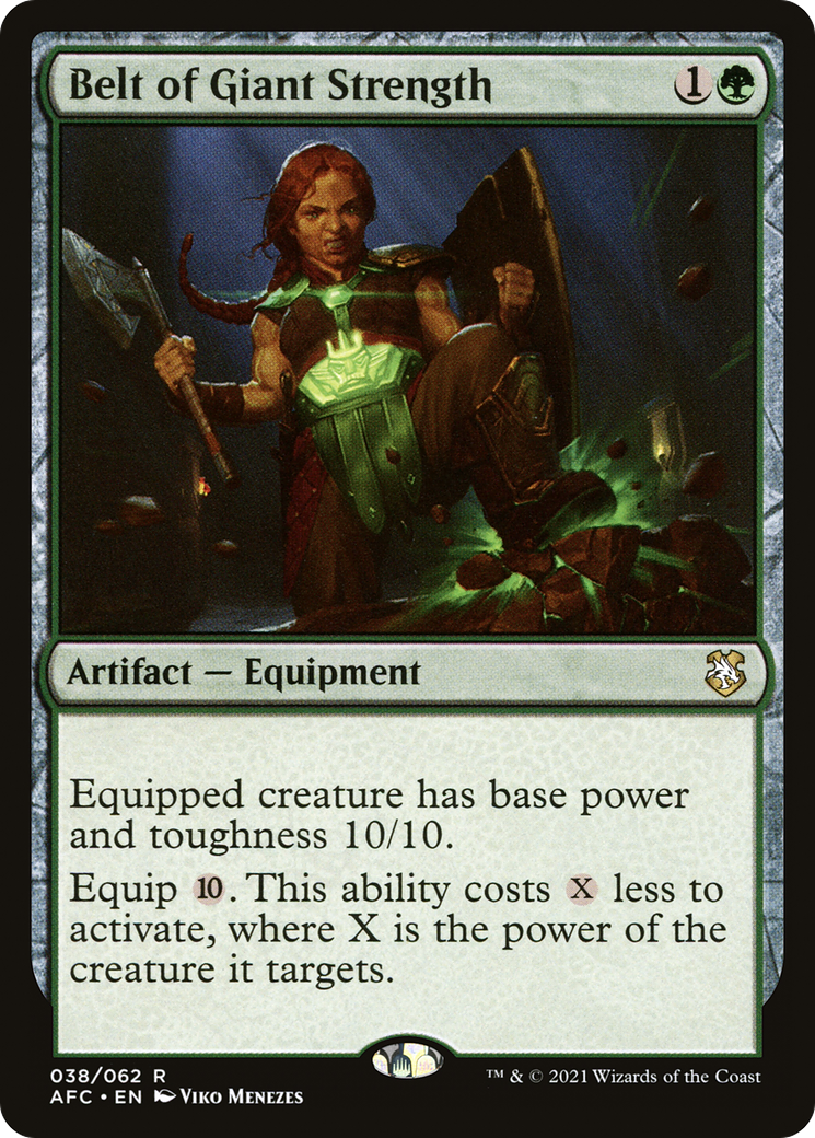 Belt of Giant Strength (AFC-038) [Forgotten Realms Commander] MTG Single Wizards of the Coast