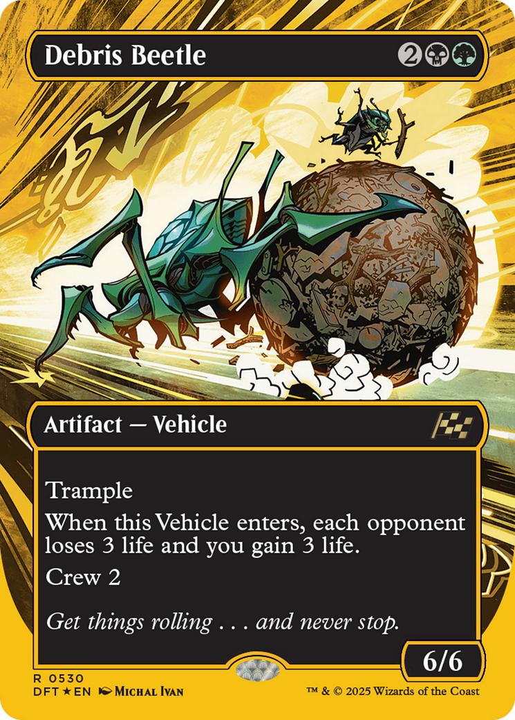 Debris Beetle (First-Place Foil) (DFT-530) [Aetherdrift] (Borderless) Foil MTG Single Wizards of the Coast