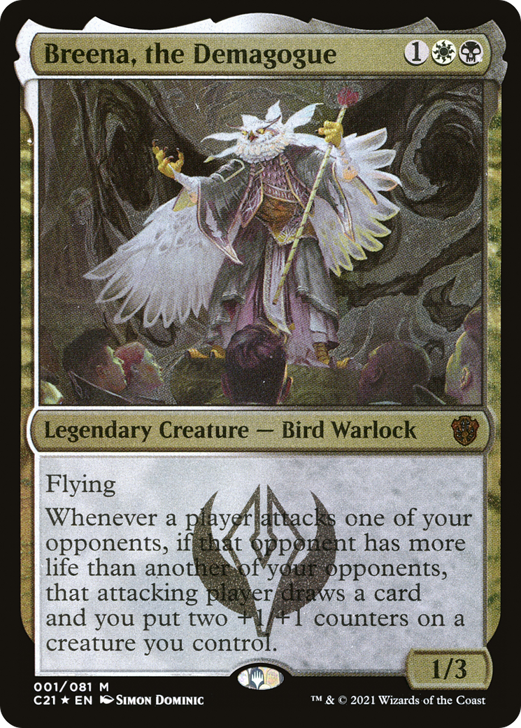 Breena, the Demagogue (Display Commander) - Thick Stock (C21-001) [Commander 2021 Display Commanders] Foil MTG Single Wizards of the Coast