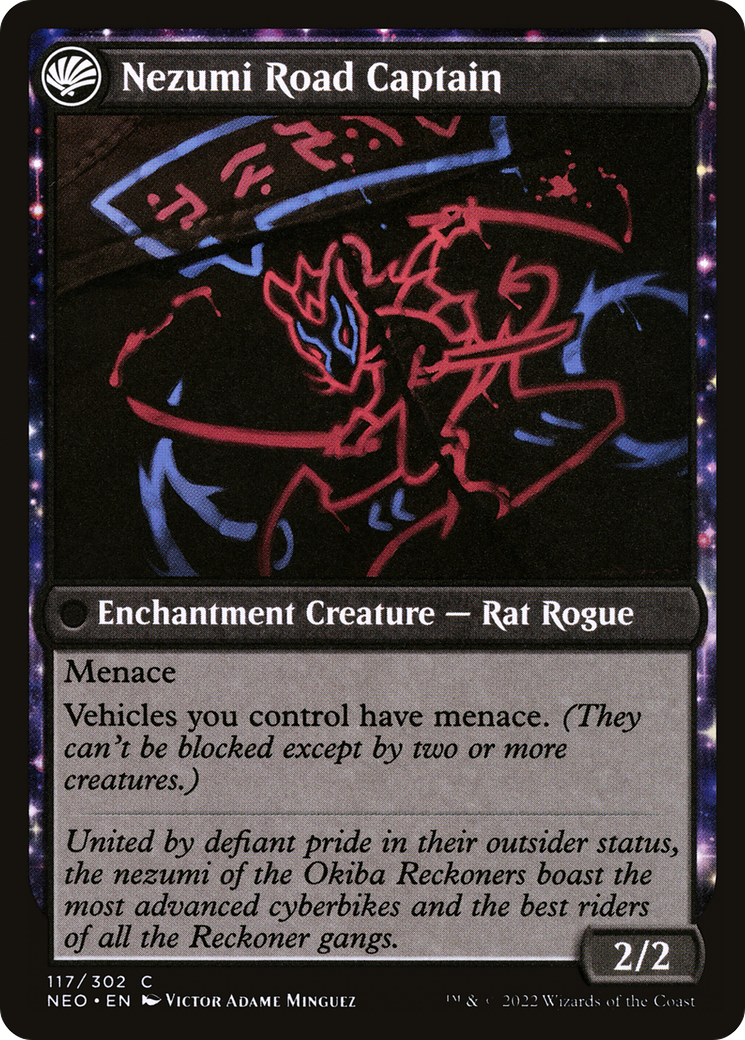 Okiba Reckoner Raid // Nezumi Road Captain (NEO-117) [Kamigawa: Neon Dynasty] Foil MTG Single Wizards of the Coast