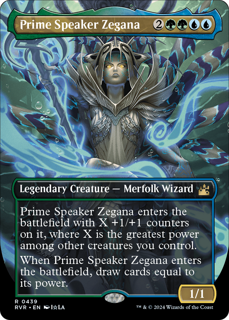 Prime Speaker Zegana (Anime Borderless) (RVR-439) [Ravnica Remastered] (Borderless) MTG Single Wizards of the Coast
