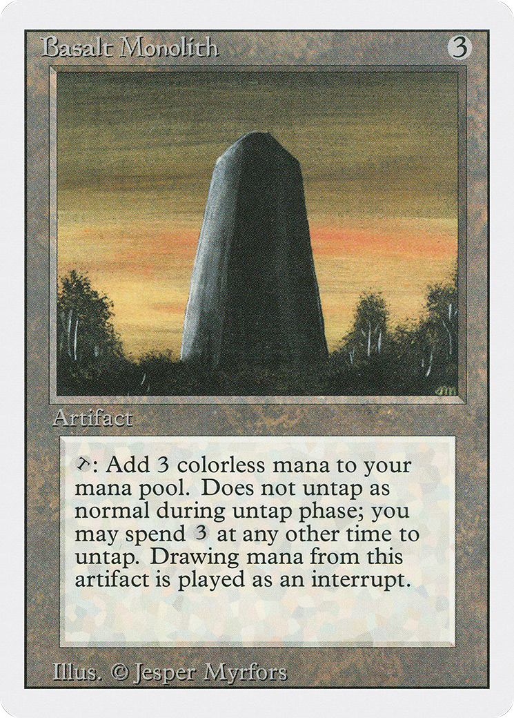 Basalt Monolith (3ED-) [Revised Edition] MTG Single Wizards of the Coast