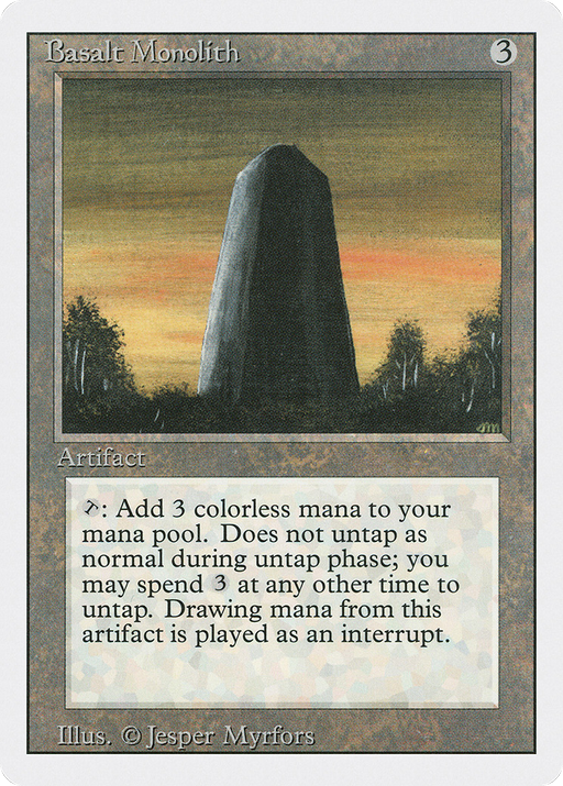 Basalt Monolith (3ED-) [Revised Edition] MTG Single Wizards of the Coast
