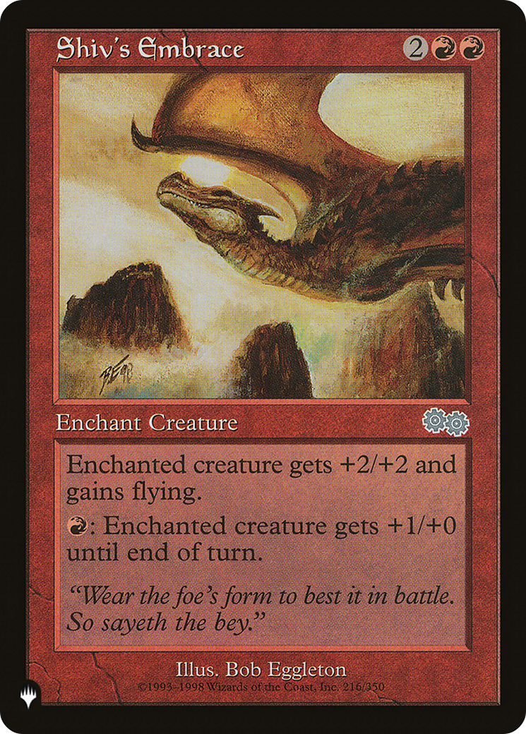 Shiv's Embrace (LIST-USG-216) [Mystery Booster] The List MTG Single Wizards of the Coast