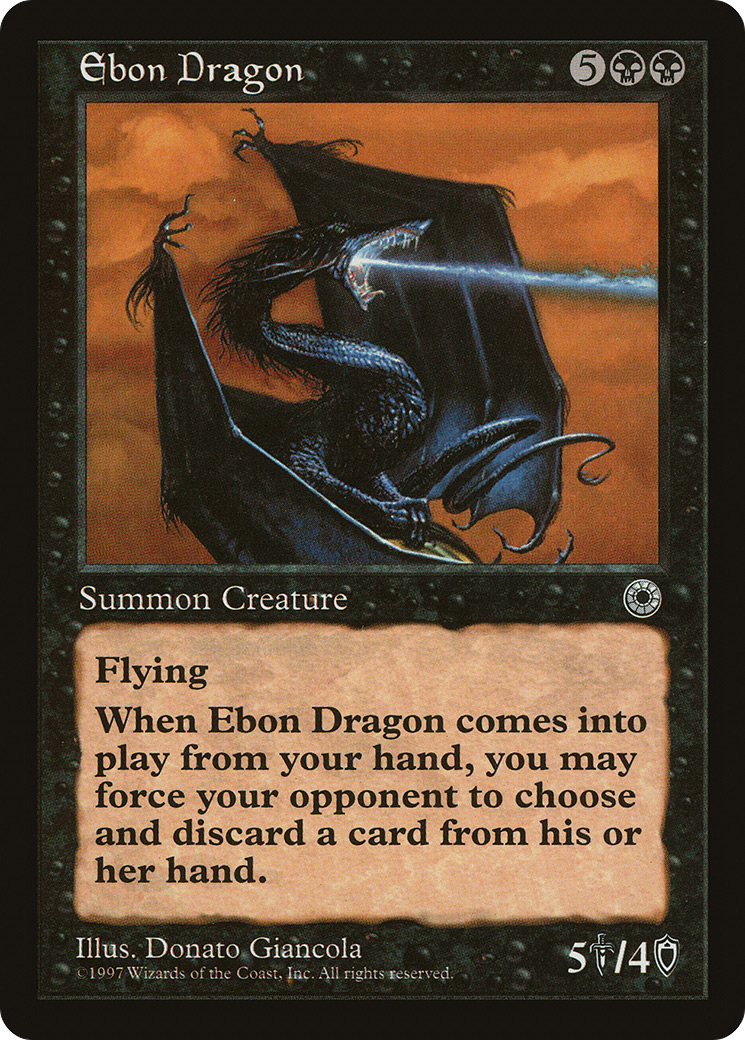 Ebon Dragon (POR-) [Misc] Portal MTG Single Wizards of the Coast