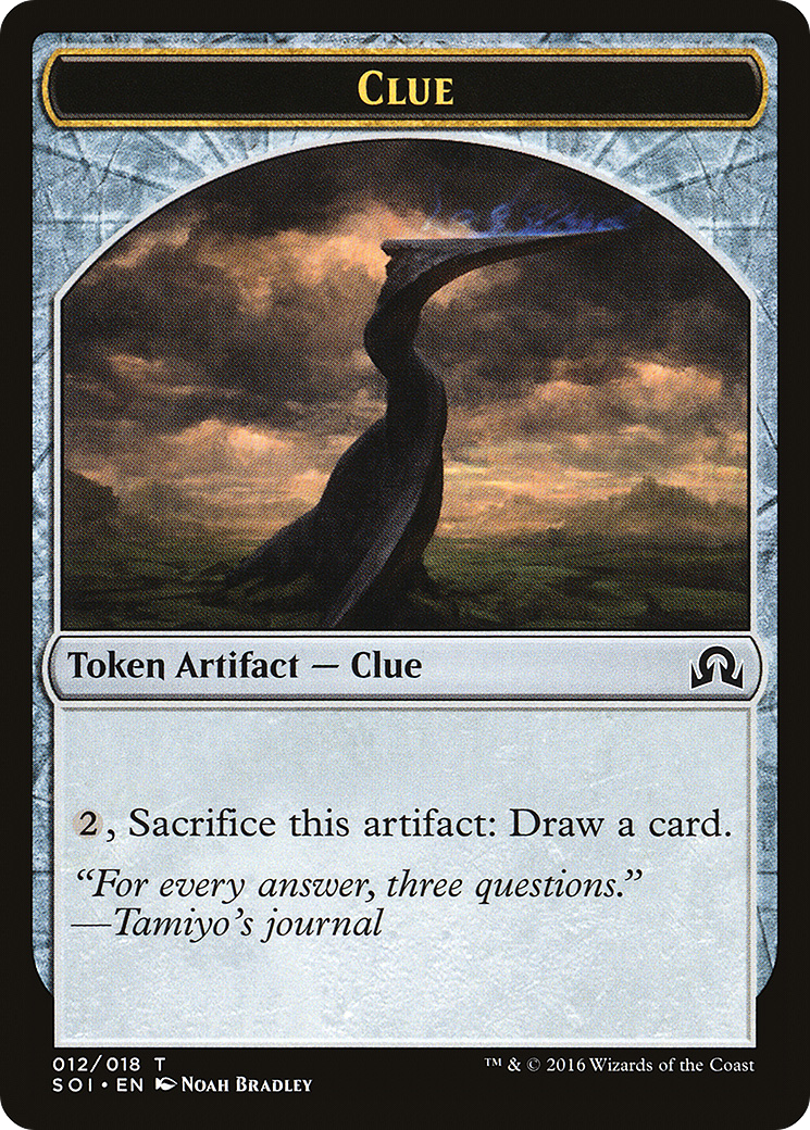 Clue Token (012) (SOI-012) [Tokens] Shadows over Innistrad Tokens MTG Single Wizards of the Coast