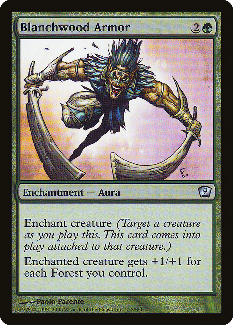 Blanchwood Armor (9ED-232) [9th Edition] Foil MTG Single Wizards of the Coast