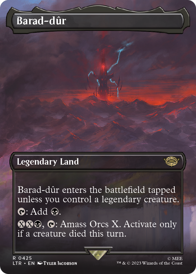 Barad-dur (0425) (LTR-425) [The Lord of the Rings: Tales of Middle-earth] (Borderless) Foil MTG Single Wizards of the Coast