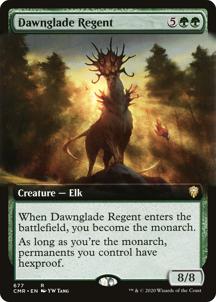 Dawnglade Regent (CMR-677) [Commander Legends] (Extended Art) Foil MTG Single Wizards of the Coast