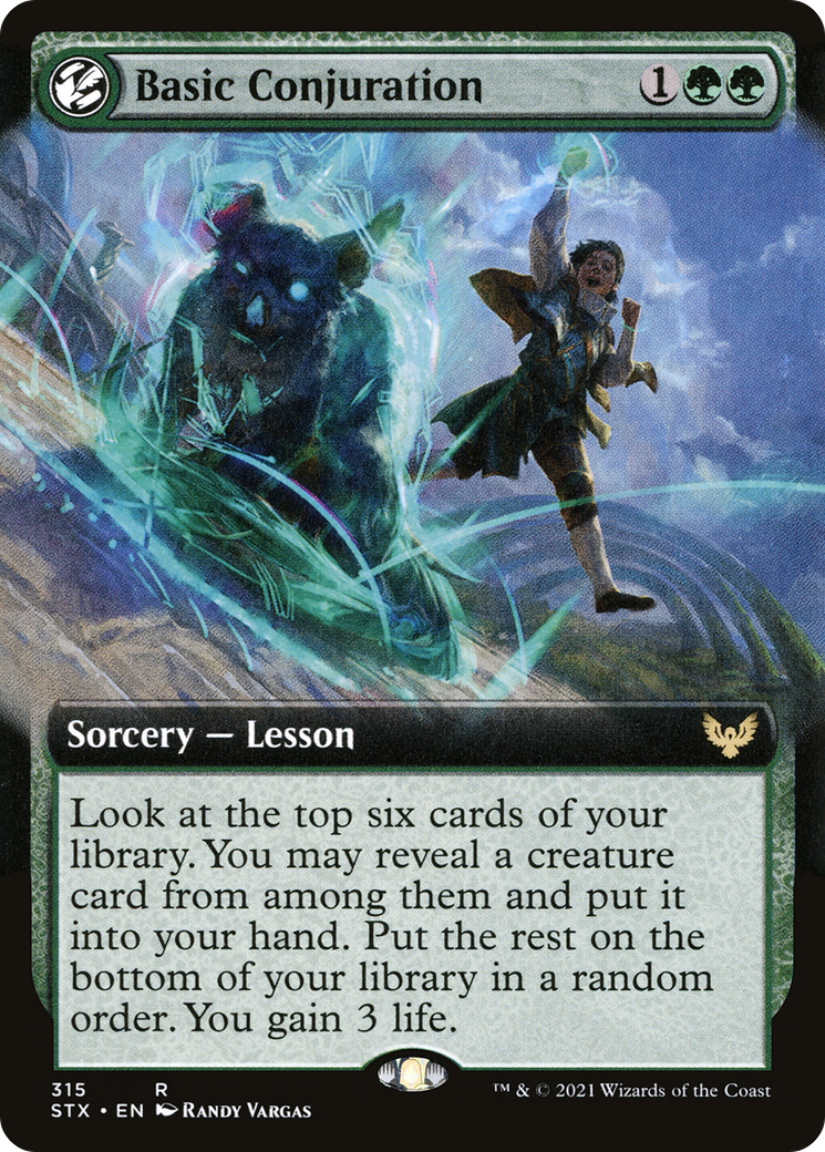 Basic Conjuration (STX-315) [Strixhaven: School of Mages] (Extended Art) Foil MTG Single Wizards of the Coast
