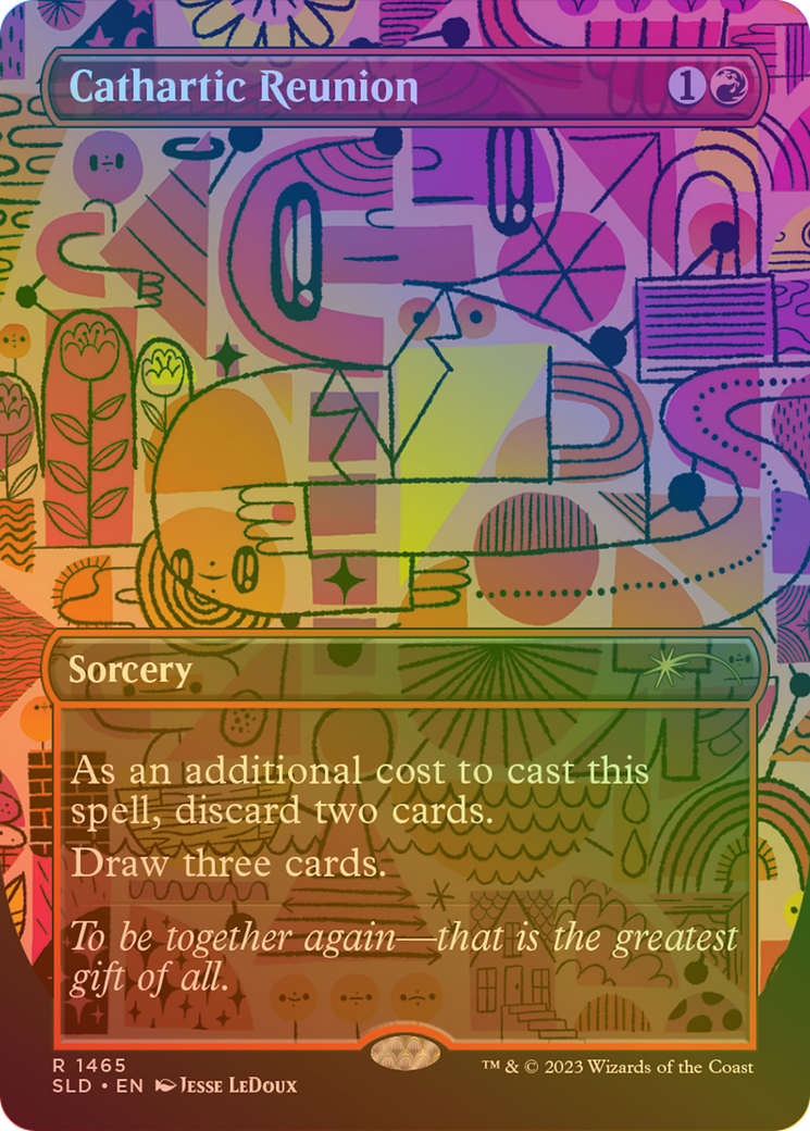 Cathartic Reunion (1465) (Rainbow Foil) (SLD-1465) [Secret Lair] Drop (Borderless) Foil MTG Single Wizards of the Coast