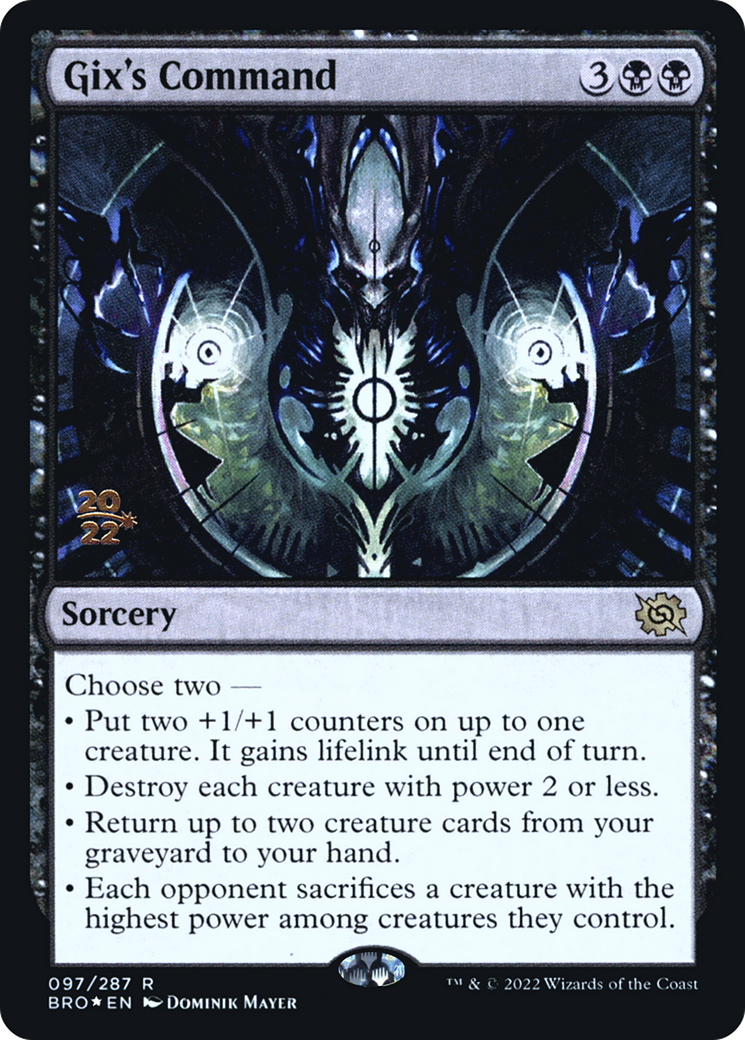 Gix's Command (PRE-097) [The Brothers' War Promos] Foil MTG Single Wizards of the Coast