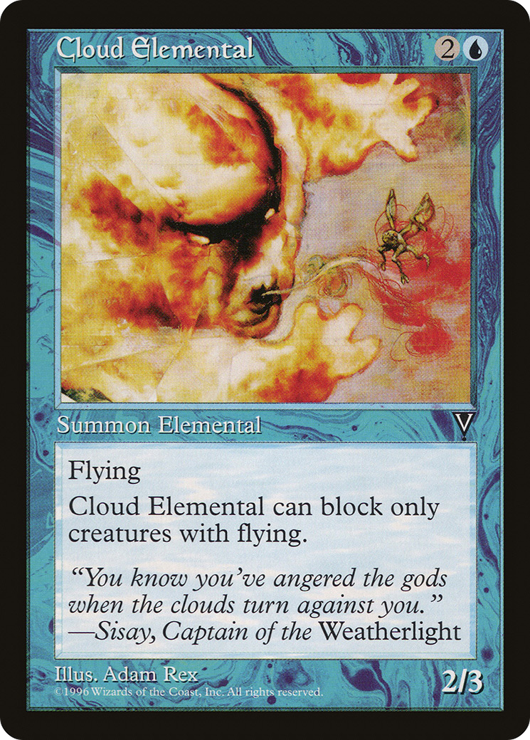 Cloud Elemental (VIS-029) [Visions] MTG Single Wizards of the Coast