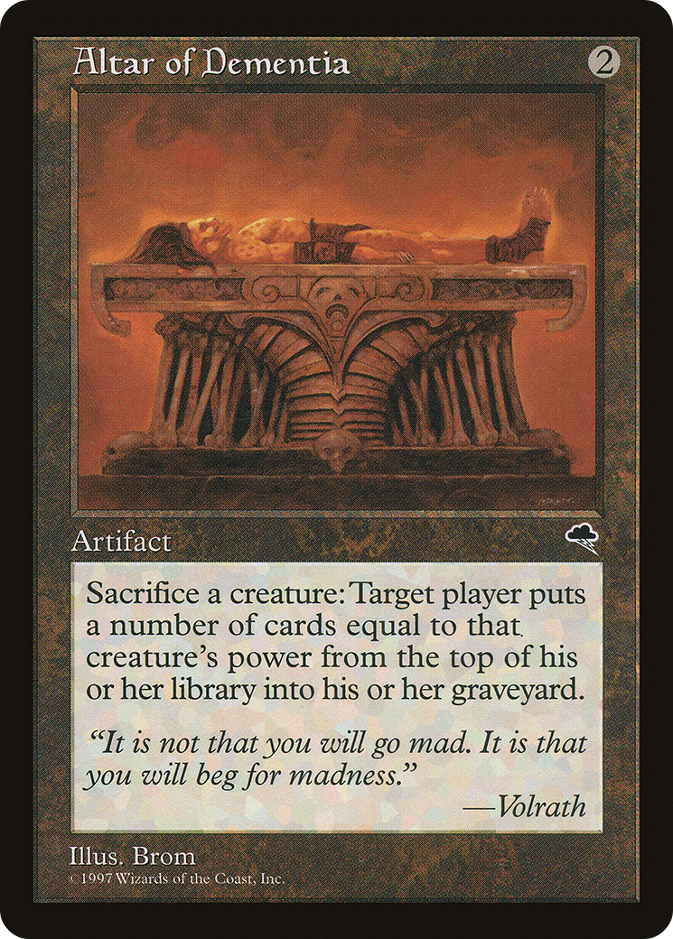 Altar of Dementia (TMP-276) [Tempest] MTG Single Wizards of the Coast