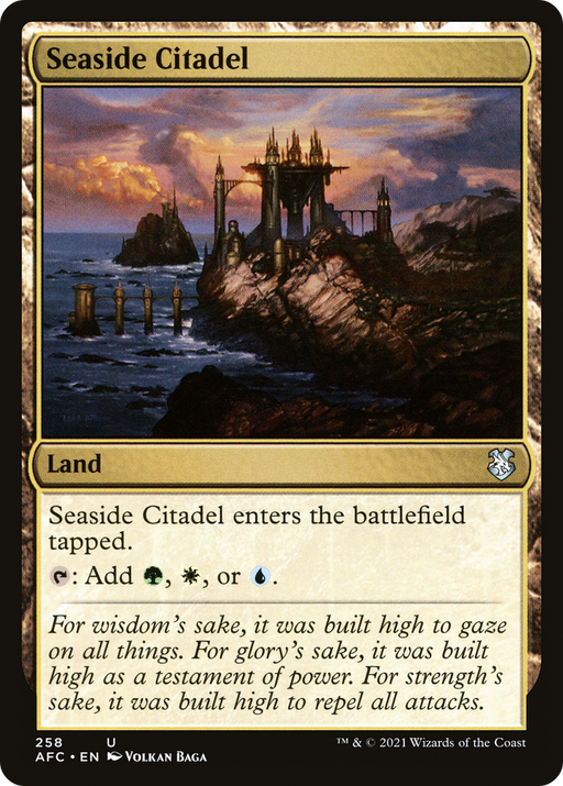 Seaside Citadel (AFC-258) [Forgotten Realms Commander] MTG Single Wizards of the Coast