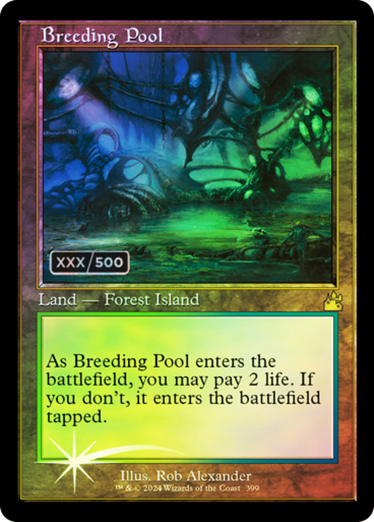 Breeding Pool (Serial Numbered) (RVR-399) [Ravnica Remastered] Foil MTG Single Wizards of the Coast