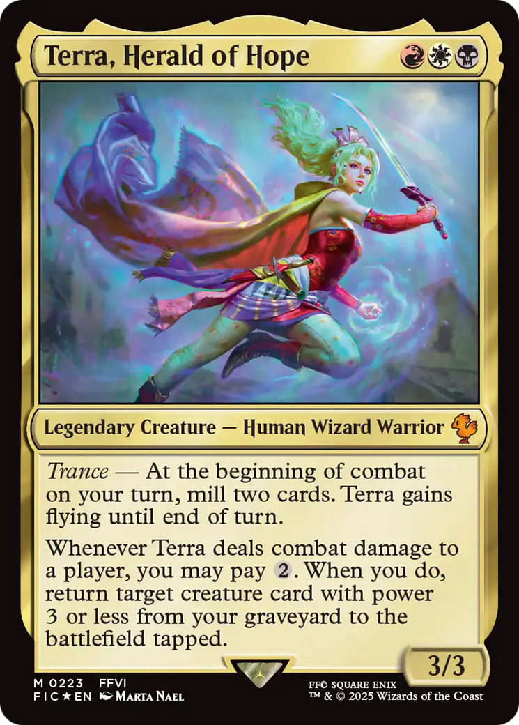 Terra, Herald of Hope (Surge Foil) (FIC-223) [Commander: FINAL FANTASY] Foil MTG Single Wizards of the Coast