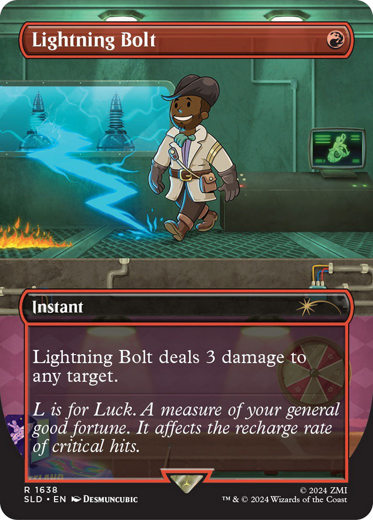 Lightning Bolt (SLD-1638) [Secret Lair] Drop (Borderless) MTG Single Wizards of the Coast
