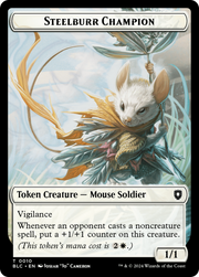 Steelburr Champion // Squid Double-Sided Token [Tokens] Bloomburrow Commander Tokens MTG Single Magic: The Gathering