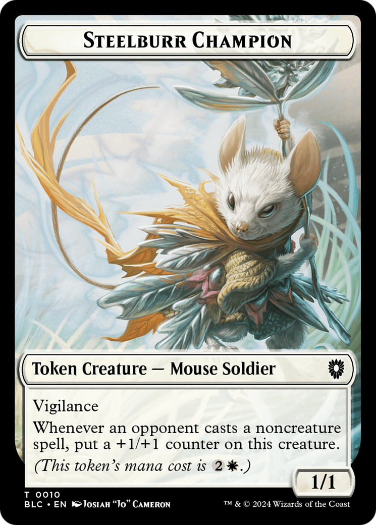 Steelburr Champion // Squid Double-Sided Token [Tokens] Bloomburrow Commander Tokens MTG Single Magic: The Gathering