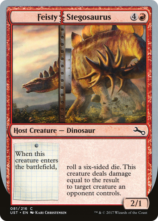 Feisty Stegosaurus (UST-081) [Unstable] Foil MTG Single Wizards of the Coast
