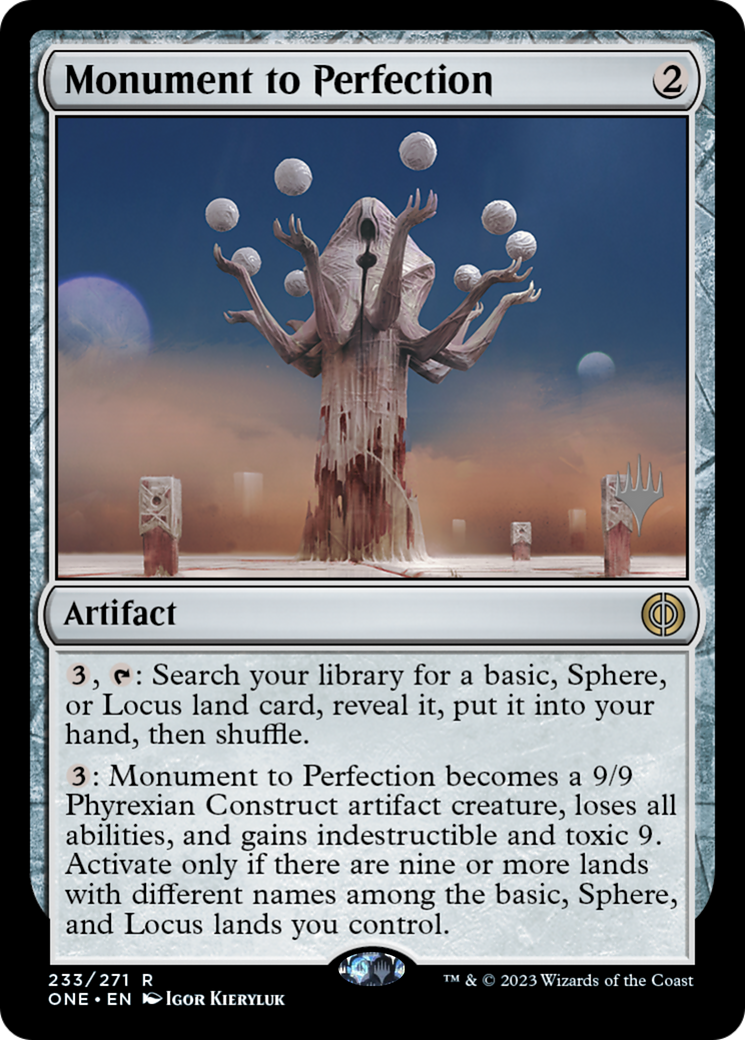Monument to Perfection (PPONE-233P) [Phyrexia: All Will Be One Promos] Foil MTG Single Wizards of the Coast