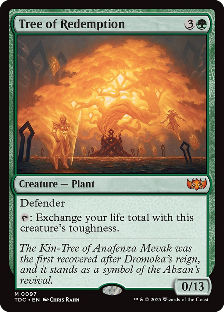 Tree of Redemption (TDC-097) [Commander: Tarkir: Dragonstorm] MTG Single Wizards of the Coast